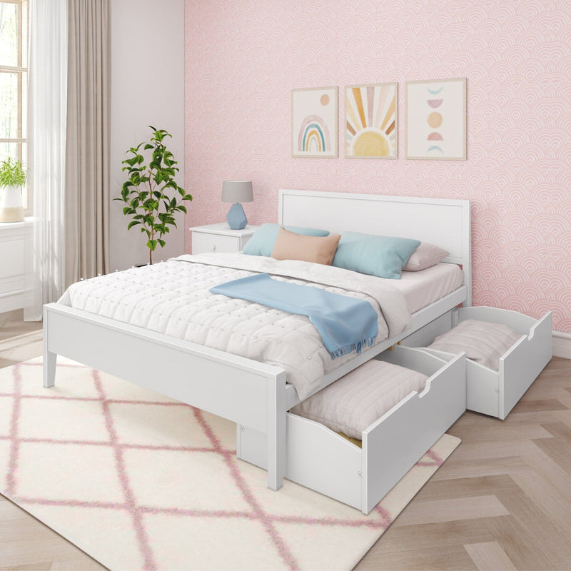 Queen Size Panel Bed With Storage