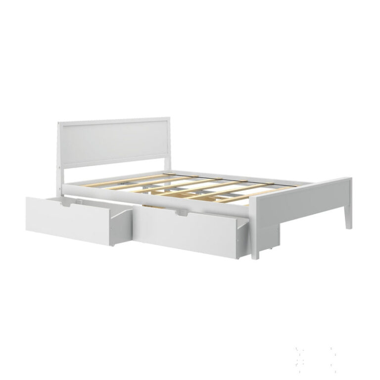 Max and Lily Queen Size Panel Bed With Storage Drawers - Thumbnail Image 4
