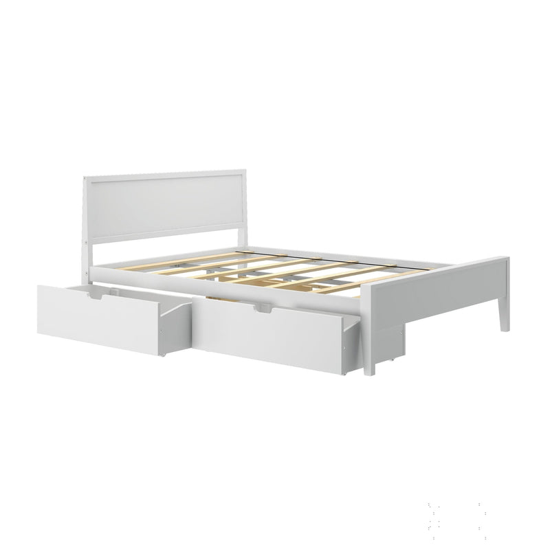 Max and Lily Queen Size Panel Bed With Storage Drawers - Image 4
