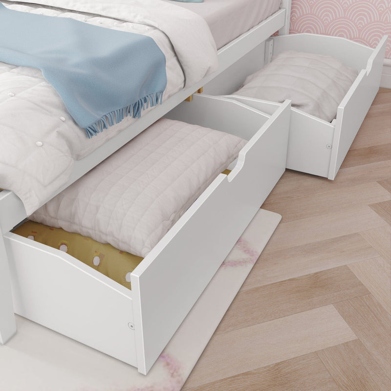 Max and Lily Queen Size Panel Bed With Storage Drawers - Image 6
