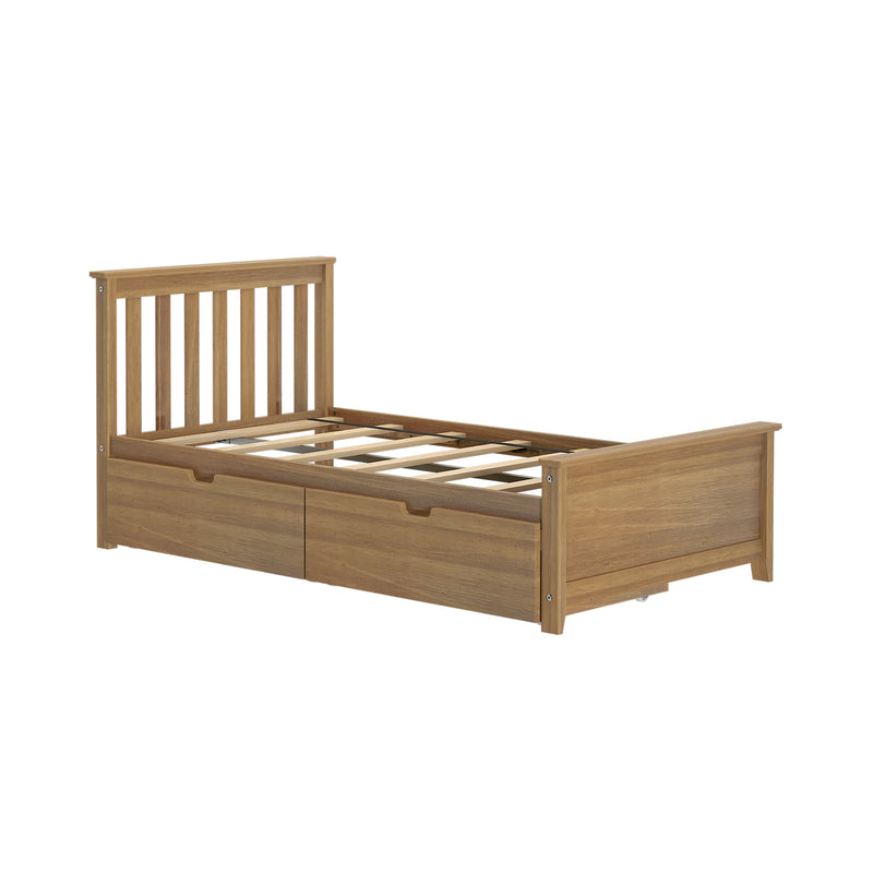 Max and Lily Twin Bed with Slatted Headboard and Storage - Image 19