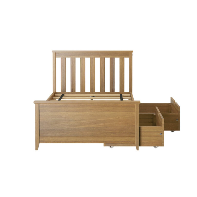 Max and Lily Twin Bed with Slatted Headboard and Storage - Thumbnail Image 20