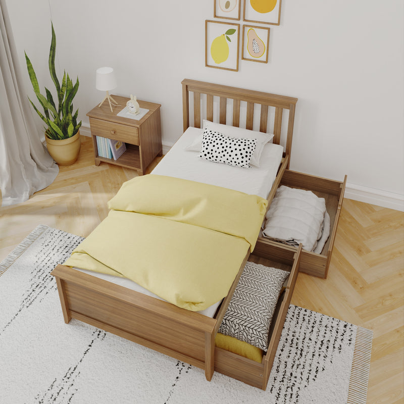 Max and Lily Twin Bed with Slatted Headboard and Storage - Image 22