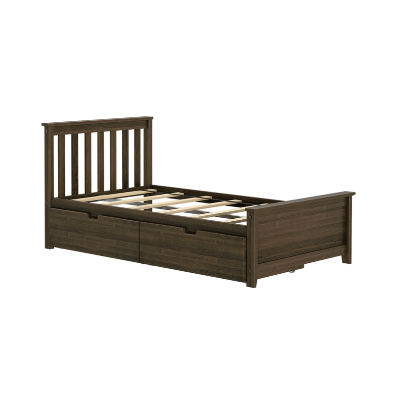 Max and Lily Twin Bed with Slatted Headboard and Storage - Image 11