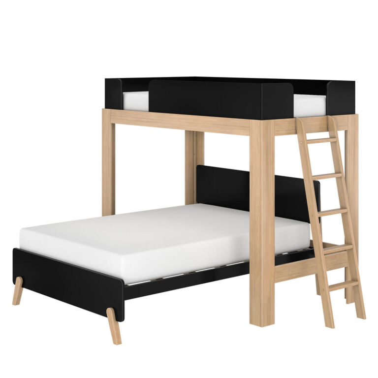 Mid-Century Modern Twin Over Full L-Shaped Bunk Bed - Thumbnail Image 17