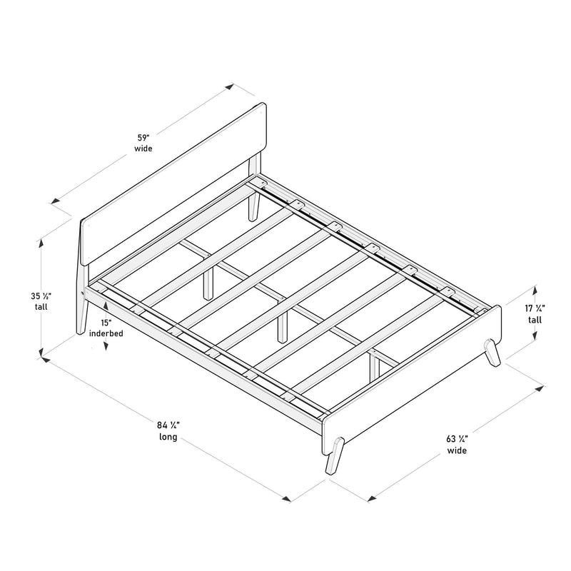 Max and Lily Mid-Century Modern Queen Size Bed - Image 19