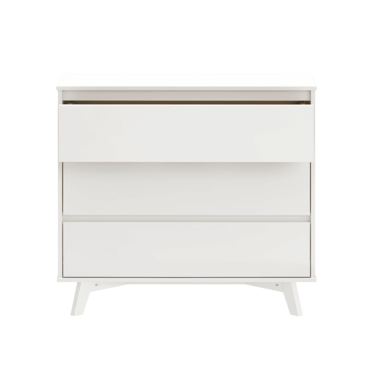 Max and Lily Scandinavian 3-Drawer Dresser in White