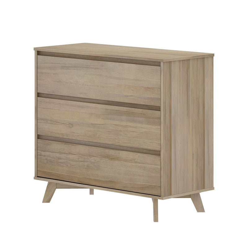 Max and Lily Scandinavian 3-Drawer Dresser in Blonde