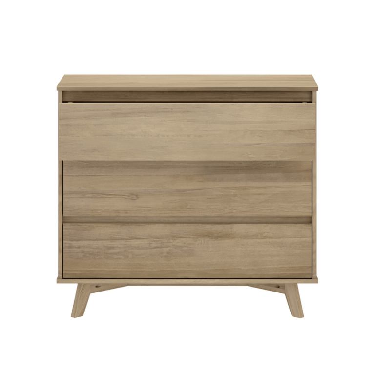 Max and Lily Scandinavian 3-Drawer Dresser in Blonde