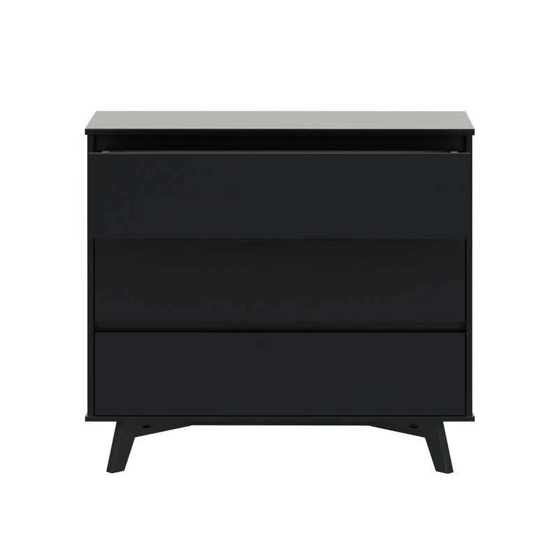Max and Lily Scandinavian 3-Drawer Dresser in Black