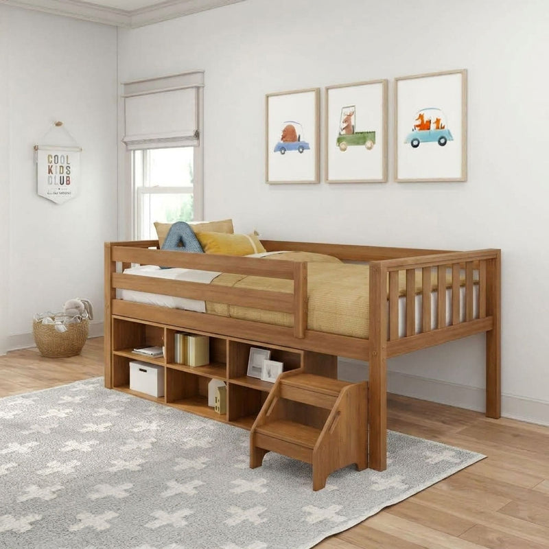Max and Lily Soren Twin Ultra Low Loft Bed With Bookcase - Image 21