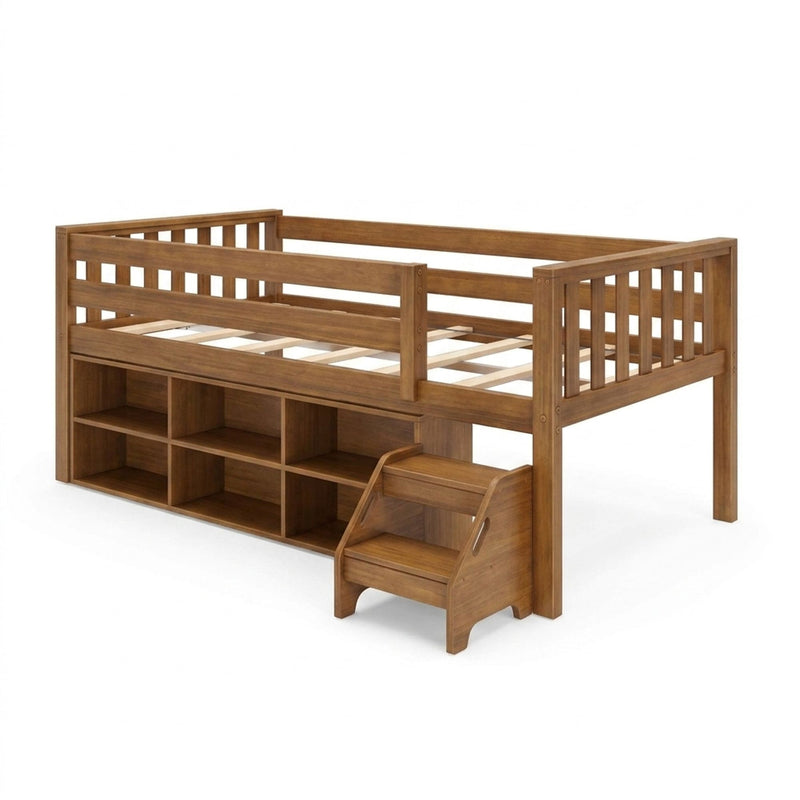 Max and Lily Soren Twin Ultra Low Loft Bed With Bookcase - Image 23
