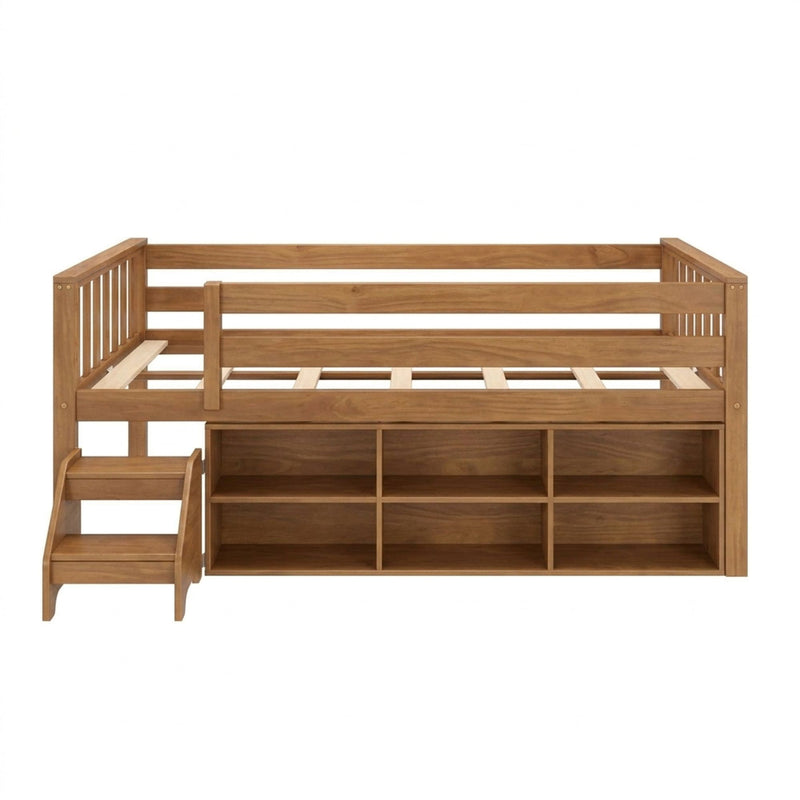Max and Lily Soren Twin Ultra Low Loft Bed With Bookcase - Image 24