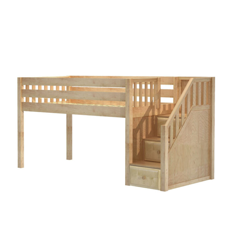 Maxtrix Twin Low Loft Bed With Stairs - Thumbnail Image 3
