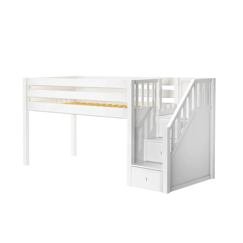 Maxtrix Twin Low Loft Bed With Stairs - Image 10