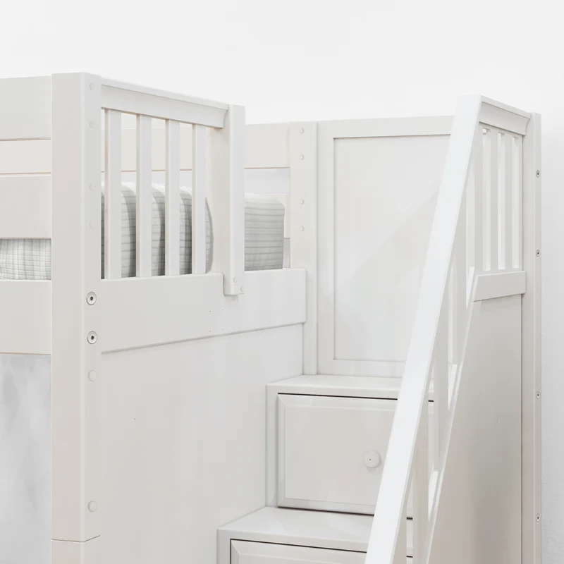 Maxtrix Twin Low Loft Bed With Stairs - Image 11