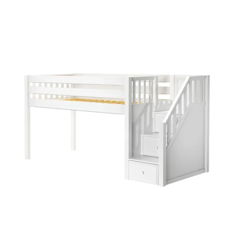 Maxtrix Twin Low Loft Bed With Stairs - Thumbnail Image 6