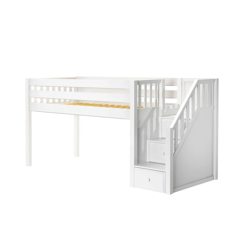 Maxtrix Twin Low Loft Bed With Stairs - Image 6
