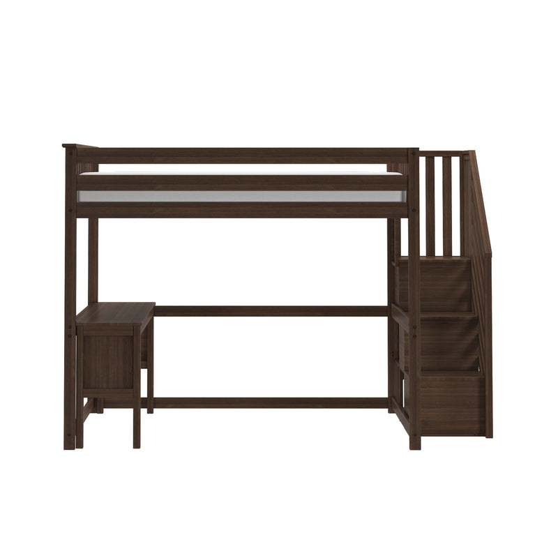 Max and Lily Full Loft Bed with Desk & Stairs - Image 30