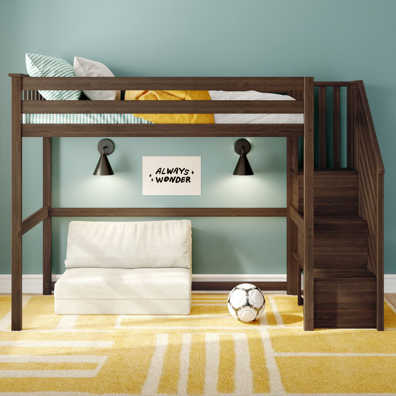 Max and Lily Twin Loft Bed with Stairs - Image 23