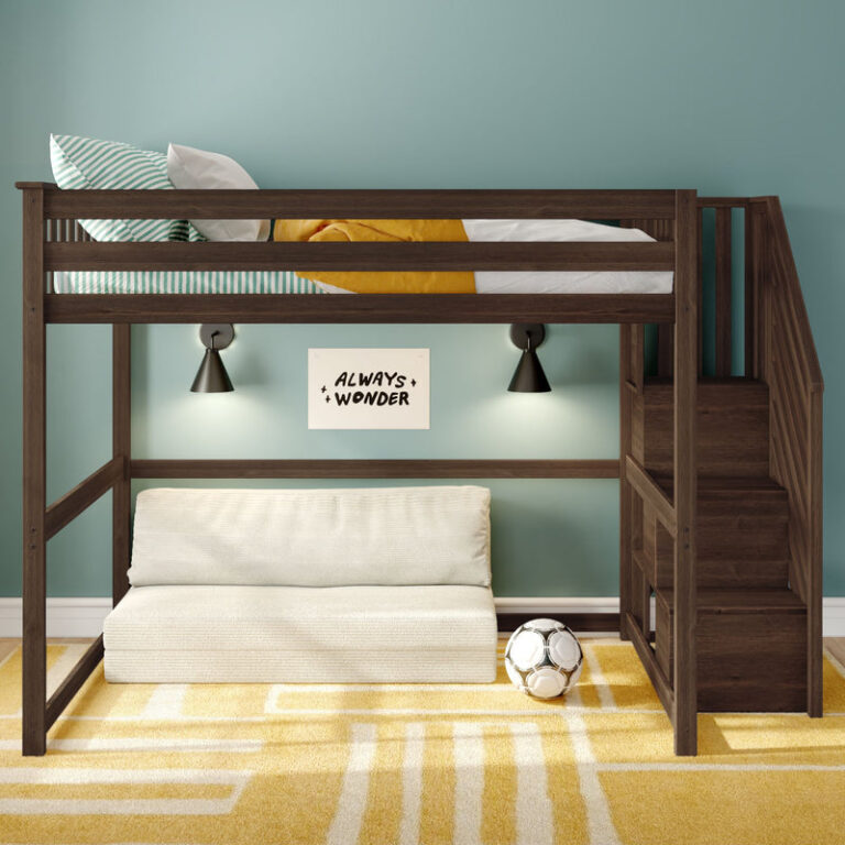 Max and Lily Full Loft Bed with Stairs - Thumbnail Image 27