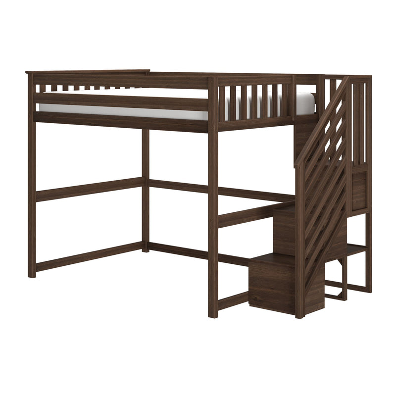 Max and Lily Full Loft Bed with Stairs - Image 28