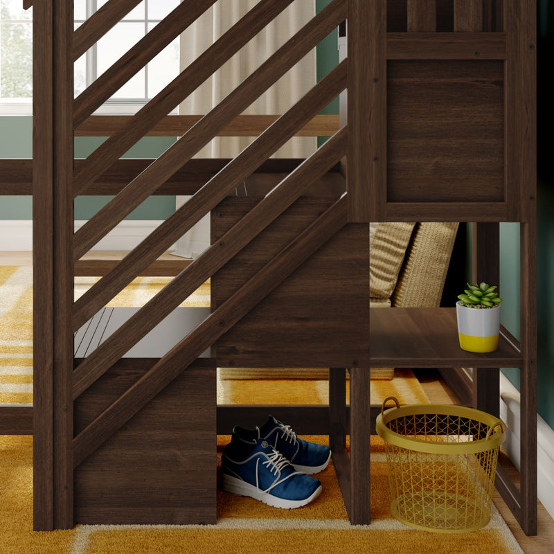 Max and Lily Full Loft Bed with Stairs - Image 32
