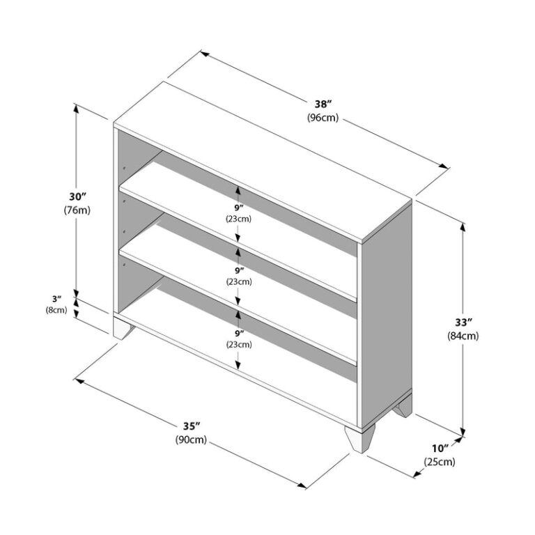 Max and Lily Classic 3-Shelf Bookcase - Thumbnail Image 22