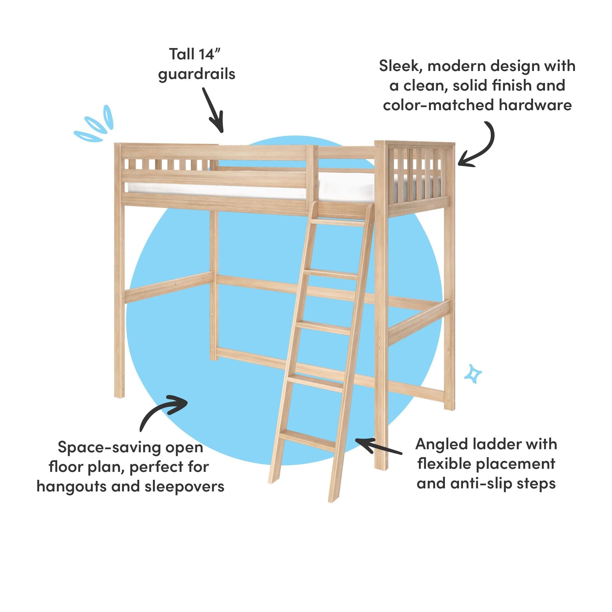 Max and Lily Scandinavian Twin Loft Bed - Image 9