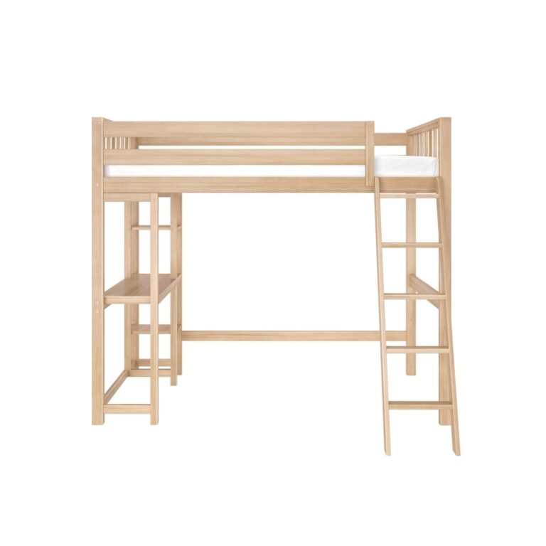 Max and Lily Scandinavian Twin Loft Bed With Desk & Bookcase - Thumbnail Image 5