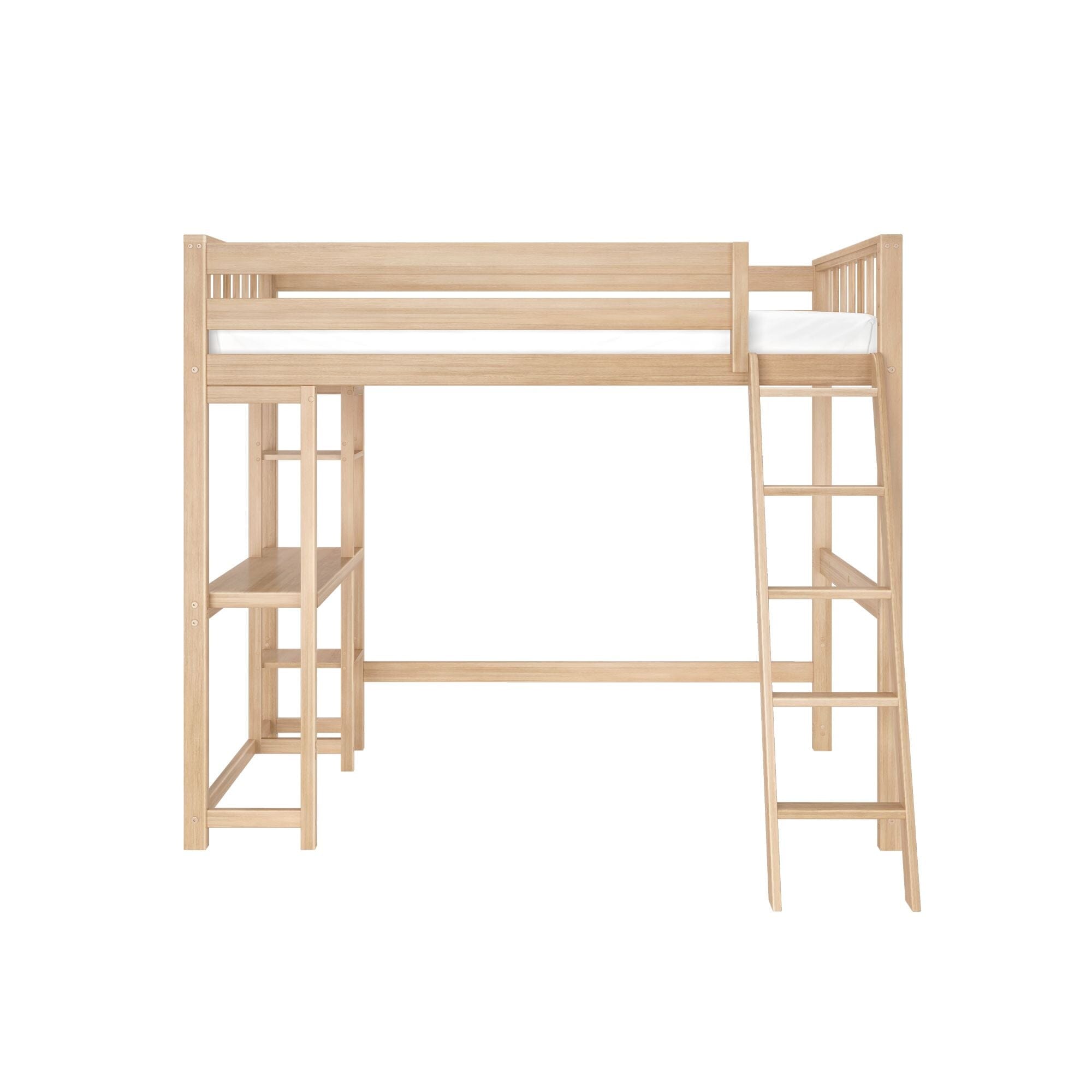 Max and Lily Scandinavian Twin Loft Bed With Desk & Bookcase - Image 5