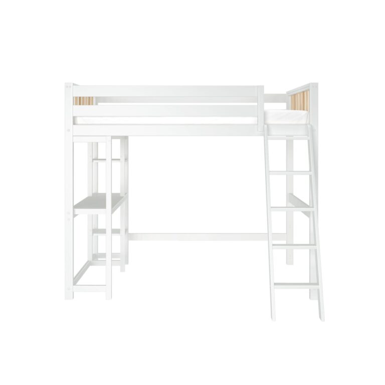 Max and Lily Scandinavian Twin Loft Bed With Desk & Bookcase - Thumbnail Image 15