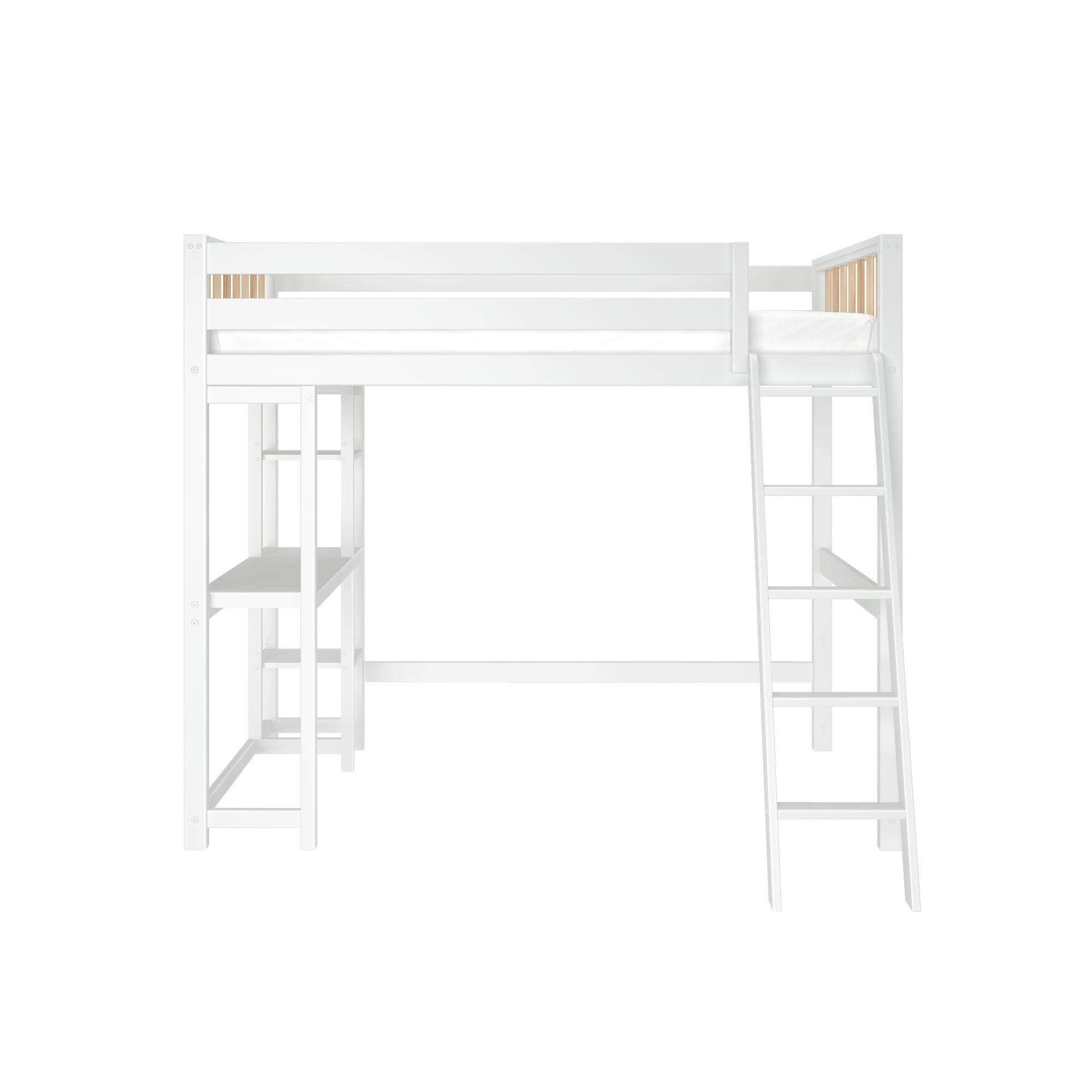 Max and Lily Scandinavian Twin Loft Bed With Desk & Bookcase - Image 15