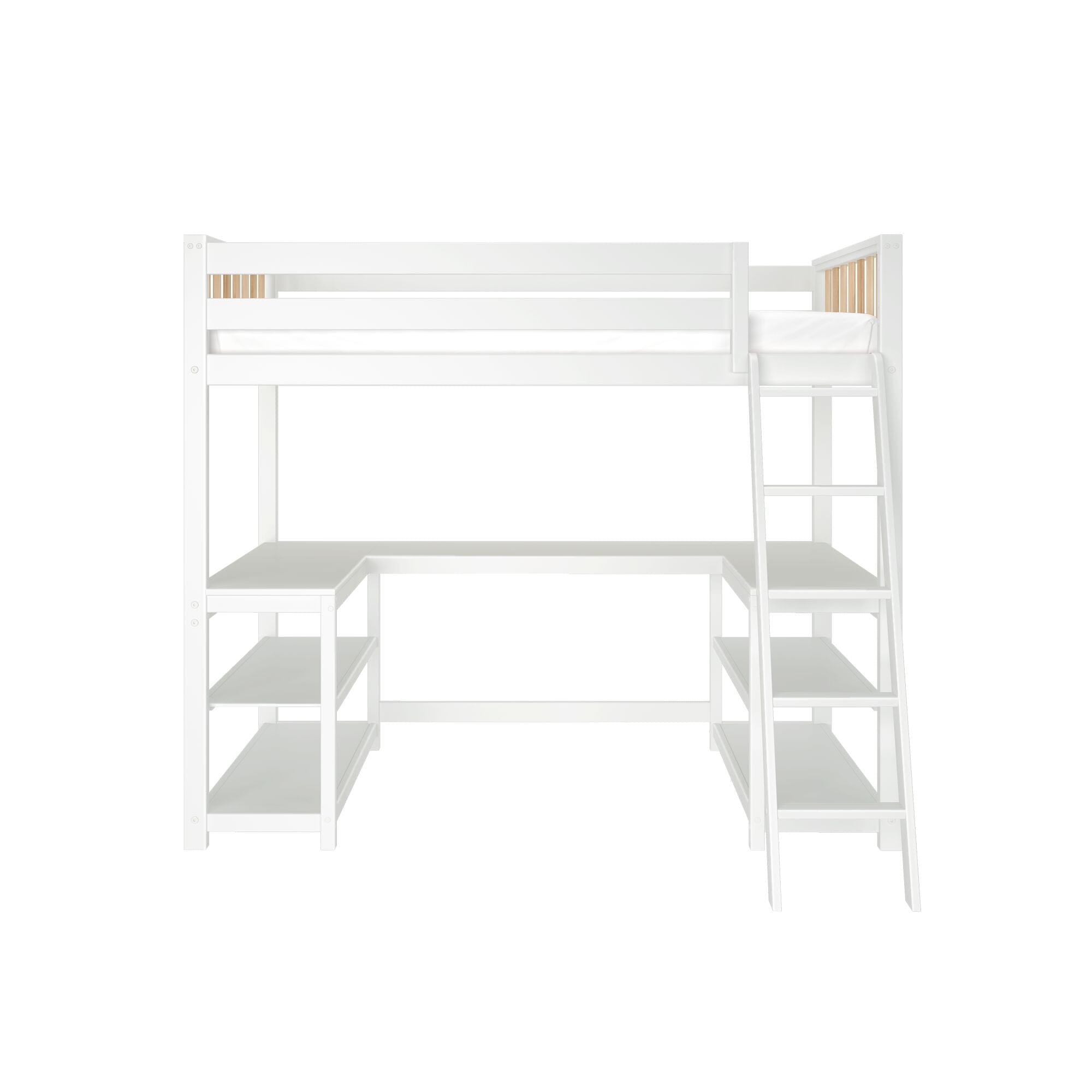Max and Lily Scandinavian Twin Loft Bed With Wraparound Desk & Shelves - Image 15