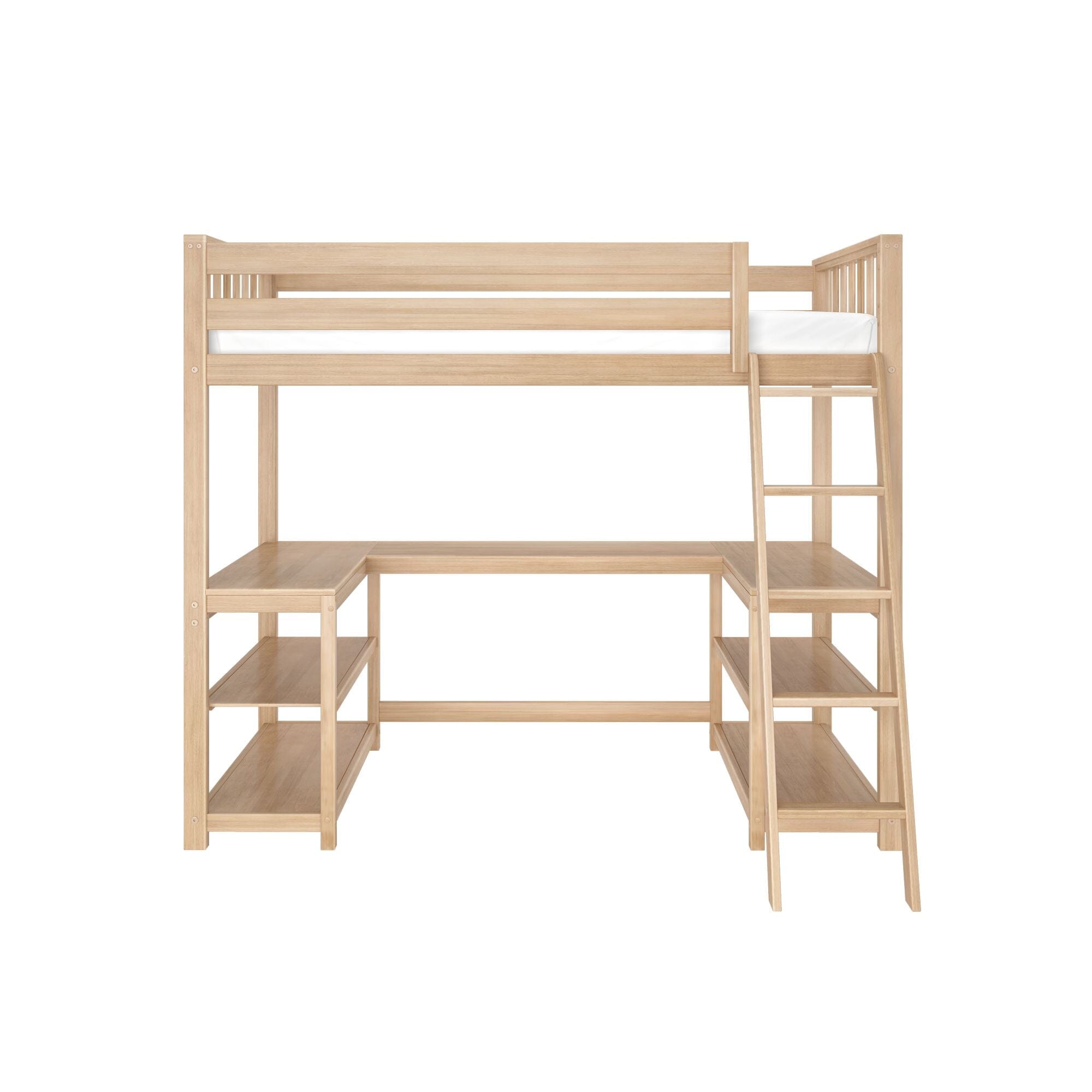 Max and Lily Scandinavian Twin Loft Bed With Wraparound Desk & Shelves - Image 5