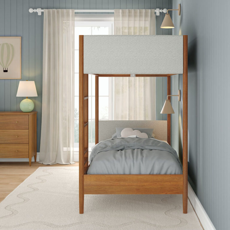 Max and Lily Hudson Upholstered Twin Over Twin Bunk Bed - Thumbnail Image 6