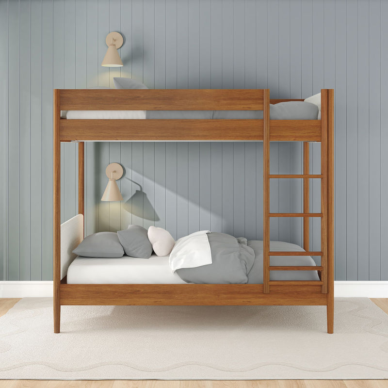 Max and Lily Hudson Upholstered Twin Over Twin Bunk Bed - Image 3