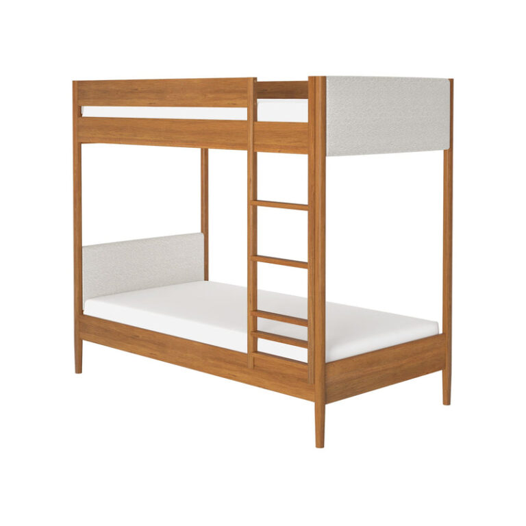 Max and Lily Hudson Upholstered Twin Over Twin Bunk Bed - Thumbnail Image 4
