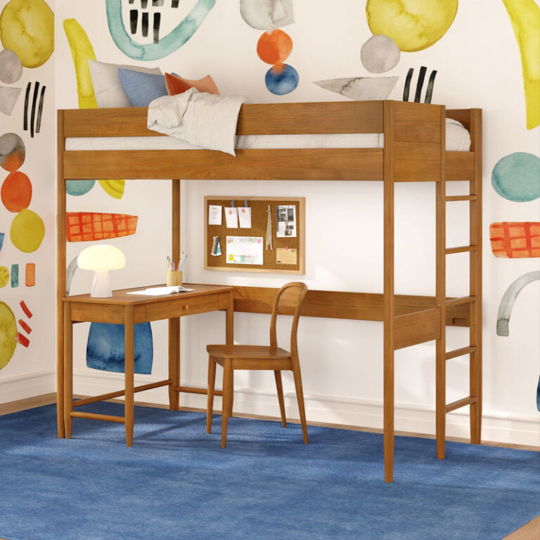 Max and Lily hudson twin loft bed with desk