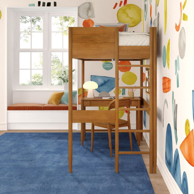 Max and Lily Hudson Twin Loft Bed With Desk - Thumbnail Image 7