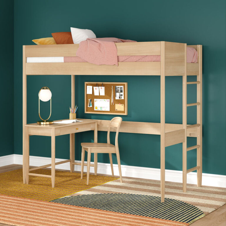 Max and Lily Hudson Twin Loft Bed With Desk - Thumbnail Image 10