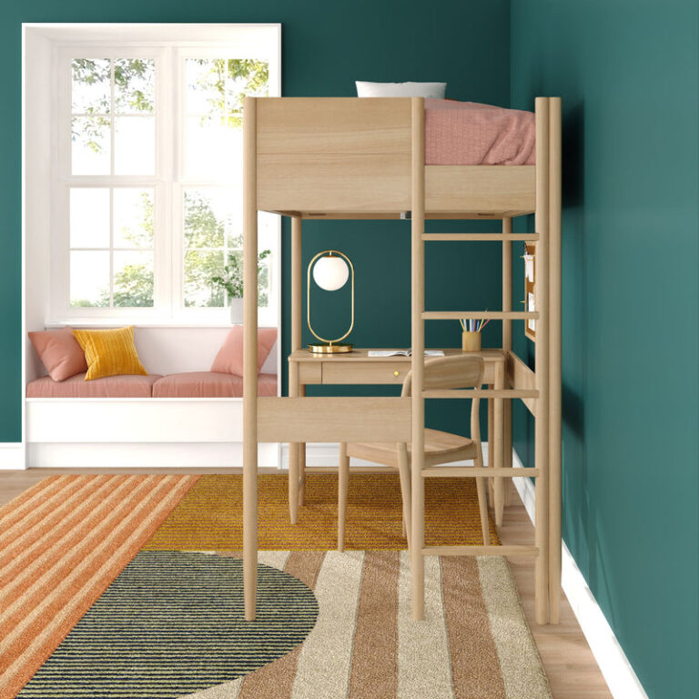 Max and Lily Hudson Twin Loft Bed With Desk - Thumbnail Image 15