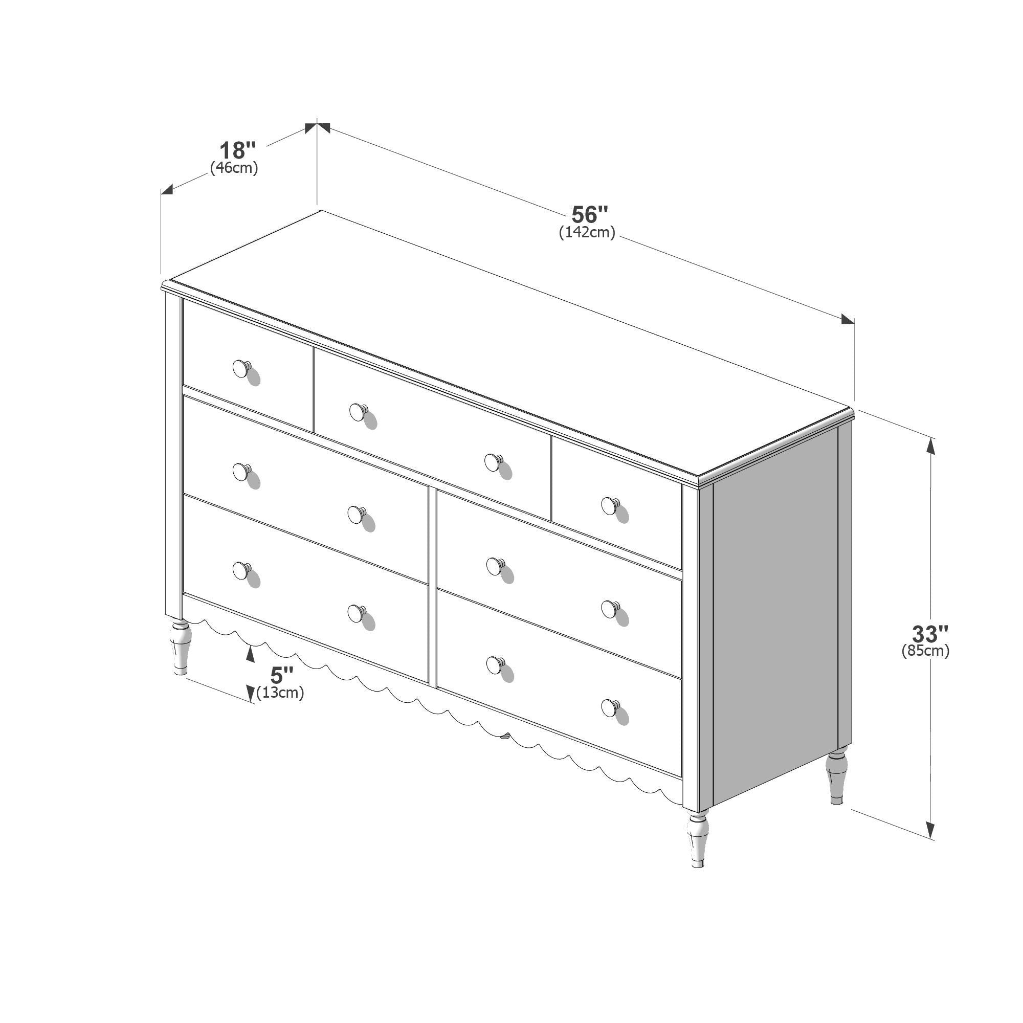 Max and Lily Charlotte 7-Drawer Dresser - Image 33