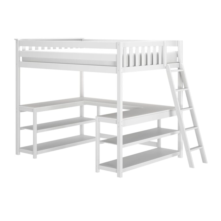 Max and Lily Full Loft Bed With Wraparound Desk & Ladder On End - Thumbnail Image 4