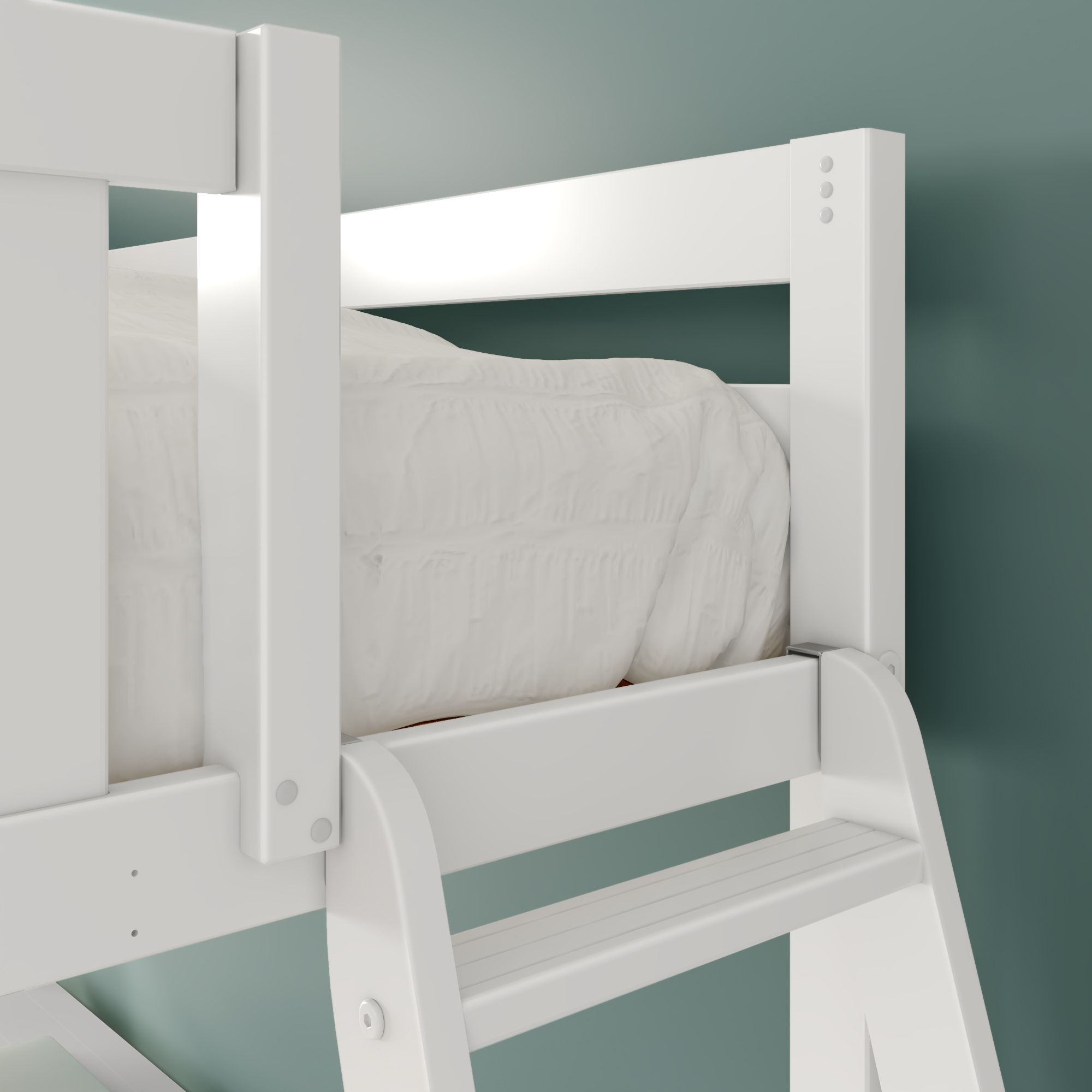 Max and Lily Full Loft Bed With Wraparound Desk & Ladder On End - Image 6