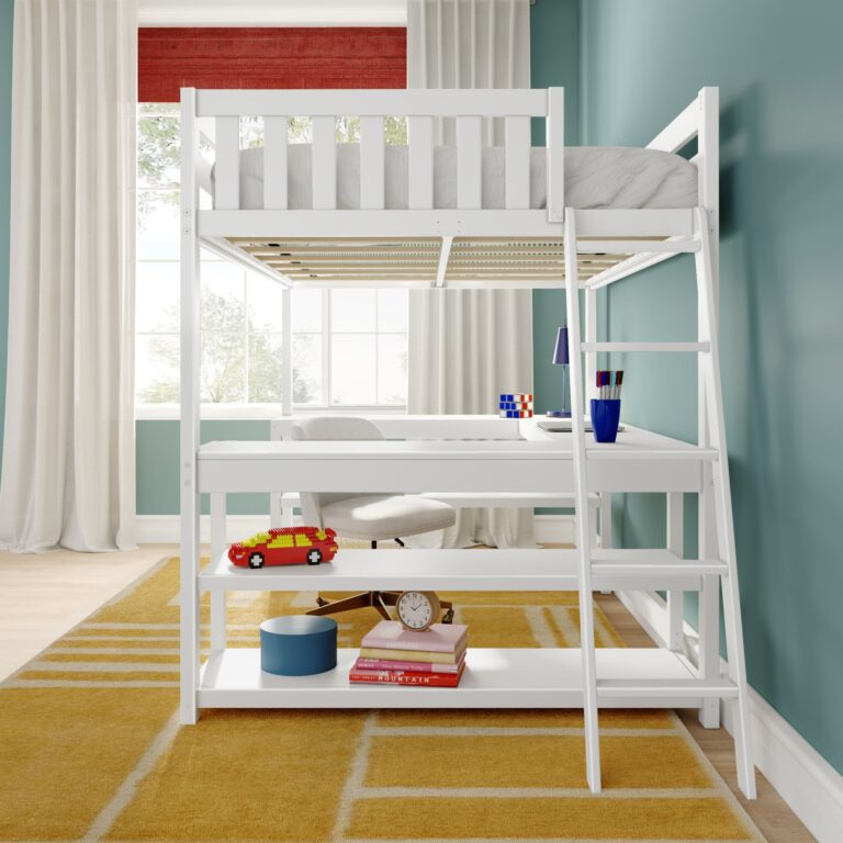 Max and Lily Full Loft Bed With Wraparound Desk & Ladder On End - Thumbnail Image 7