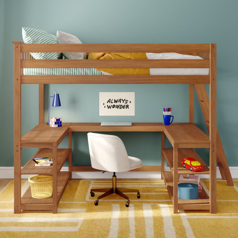Max and Lily Full Loft Bed With Wraparound Desk & Ladder On End - Thumbnail Image 16