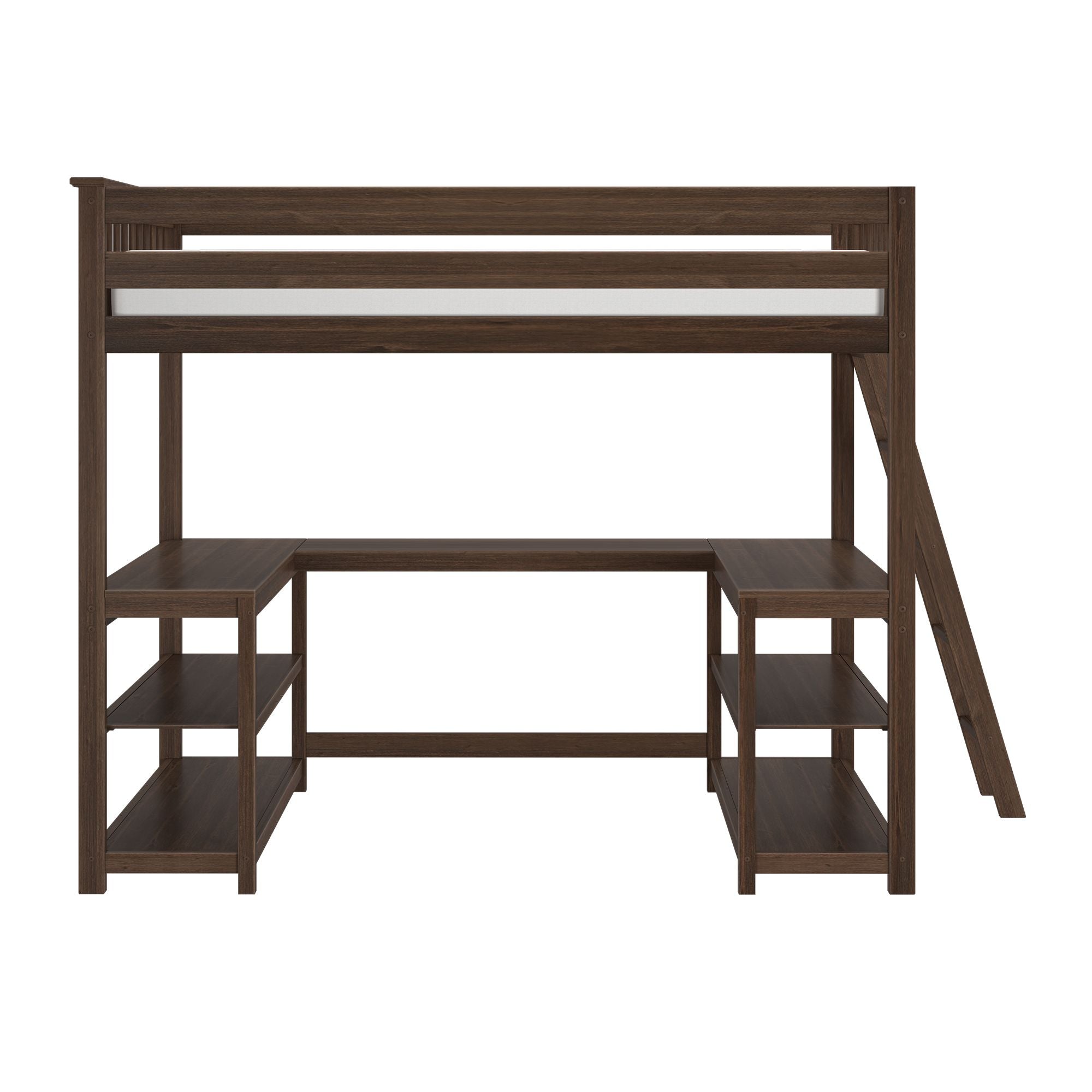 Max and Lily Full Loft Bed With Wraparound Desk & Ladder On End - Image 31
