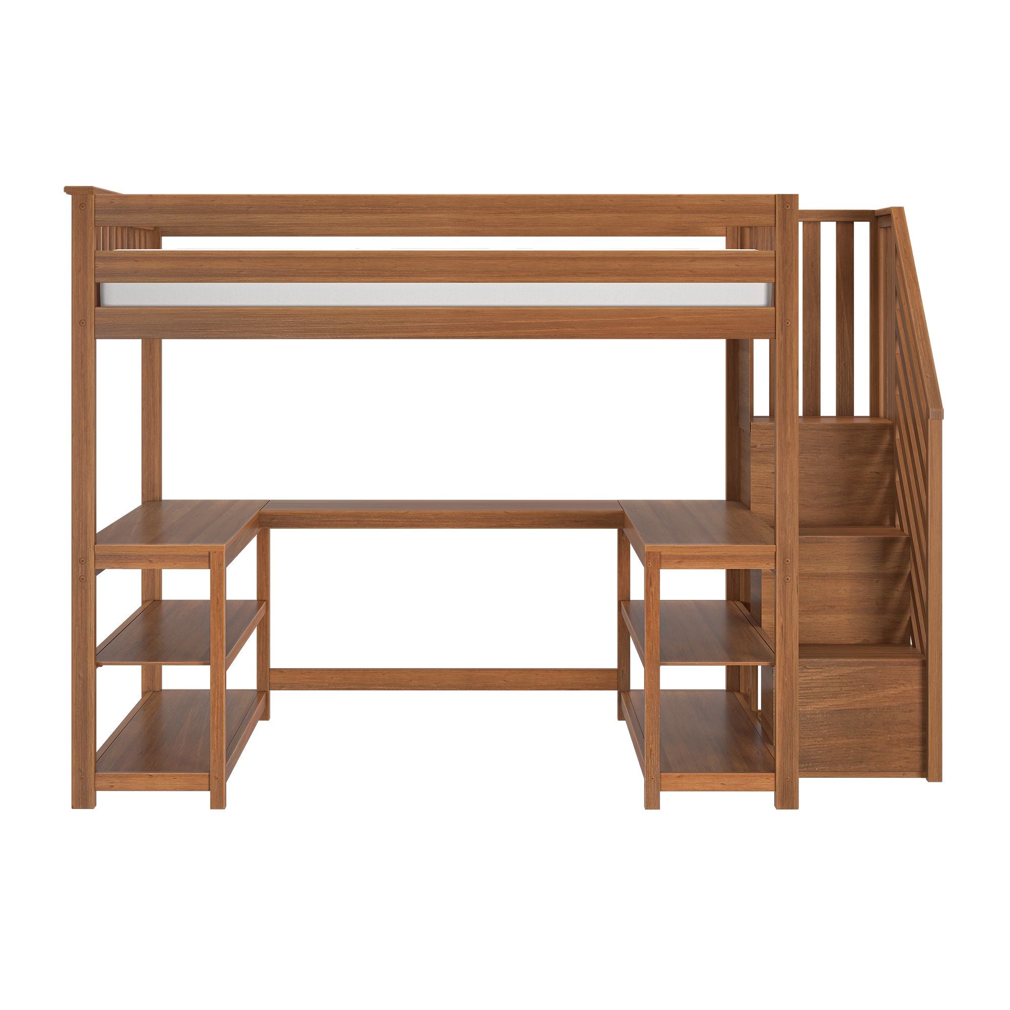 Max and Lily Full Loft Bed With Wraparound Desk & Stairs - Image 19